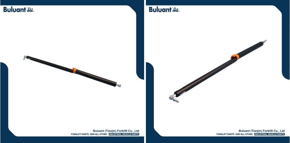 Buluant (Tianjin) Forklift Co., Ltd product display featuring multiple types of forklift engine mounts. The image shows a variety of engine mount models with thickened anti-vibration rubber cores, galvanized metal mounting brackets, and precision-machined fixing holes. Key advantages: strong load-bearing capacity, low noise operation, and compatibility with mainstream forklift brands (KION, HYSTER-YALE, TOYOTA, HELI). Bottom section displays Buluant logo, company name Buluant (Tianjin) Forklift Co., Ltd, and slogan 'FORKLIFT PARTS AND ALL OTHER INDUSTRIAL VEHICLE PARTS'.