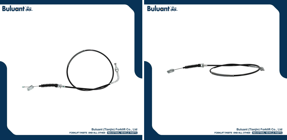 Buluant (Tianjin) Forklift Co., Ltd product display featuring multiple types of forklift engine mounts. The image shows a variety of engine mount models with thickened anti-vibration rubber cores, galvanized metal mounting brackets, and precision-machined fixing holes. Key advantages: strong load-bearing capacity, low noise operation, and compatibility with mainstream forklift brands (KION, HYSTER-YALE, TOYOTA, HELI). Bottom section displays Buluant logo, company name Buluant (Tianjin) Forklift Co., Ltd, and slogan 'FORKLIFT PARTS AND ALL OTHER INDUSTRIAL VEHICLE PARTS'.