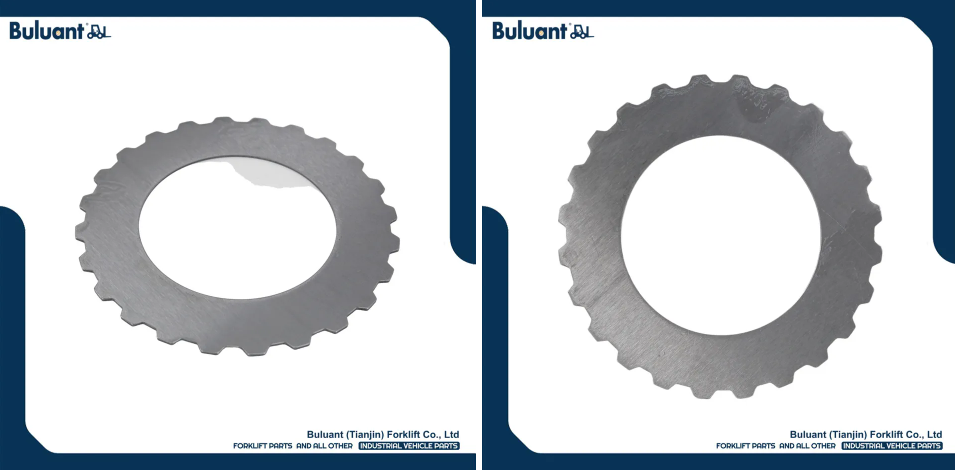 Buluant (Tianjin) Forklift Co., Ltd product display featuring multiple types of forklift engine mounts. The image shows a variety of engine mount models with thickened anti-vibration rubber cores, galvanized metal mounting brackets, and precision-machined fixing holes. Key advantages: strong load-bearing capacity, low noise operation, and compatibility with mainstream forklift brands (KION, HYSTER-YALE, TOYOTA, HELI). Bottom section displays Buluant logo, company name Buluant (Tianjin) Forklift Co., Ltd, and slogan 'FORKLIFT PARTS AND ALL OTHER INDUSTRIAL VEHICLE PARTS'.